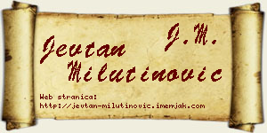 Jevtan Milutinović vizit kartica
